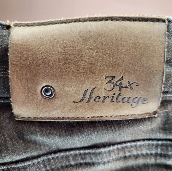 34 Heritage Courage Straight Leg Mid Rise Denim Jeans in Fudge Twill size 40/34 - Picture 4 of 9